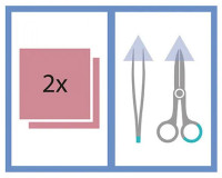 Mediset Set d'ablation de fils avec ciseaux pointu stérile p.à 1 Mediset Set d'ablation de fils avec ciseaux pointu stérile p.à 1