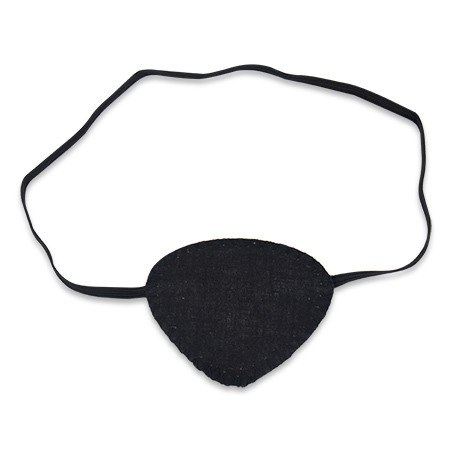 Augenklappe oval mit Gummiband schwarz