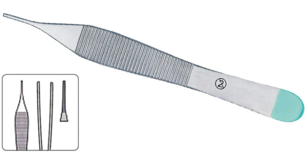 Peha-instrument Einweg Micro-Adson Pinzette anatomisch gerade 12cm Metall steril P.à 40