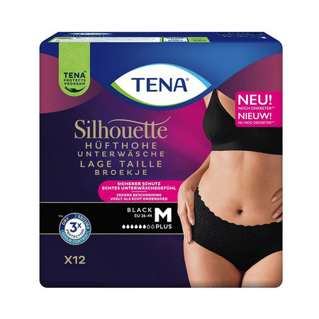 Tena Silhouette Plus schwarz Gr.M 75-100cm P.à 12