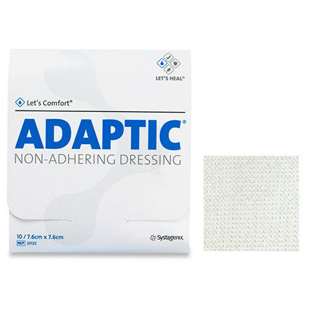 Adaptic Wundauflage 7.6x7.6cm steril P.à 10