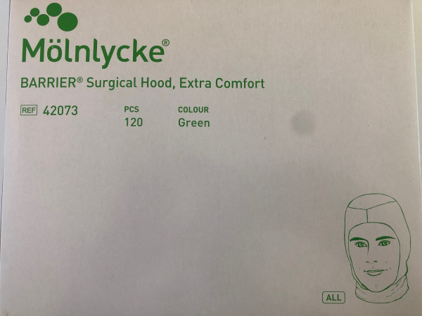 Barrier Bonnet-OP "Cagoule All" avec brides pour attacher, vert, p.à 120 pces